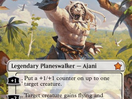 Ajani, Caller of the Pride (Borderless) (Mana Foil) [Foundations] Online Hot Sale