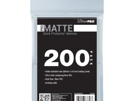 Ultra Pro: PRO-Matte Standard Deck Protector Sleeves 200ct Bundle - Clear Online Hot Sale