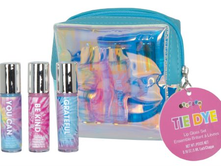 Tie Dye 3 Mini Lip Glosses In Pouch Cheap