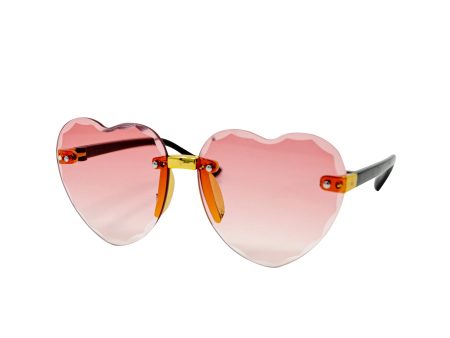 Frameless Heart Sunglasses - Purple Pink Ombré Online