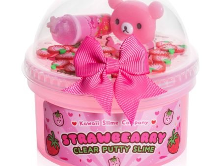 Straw-Bearry Putty Clear Slime Sale