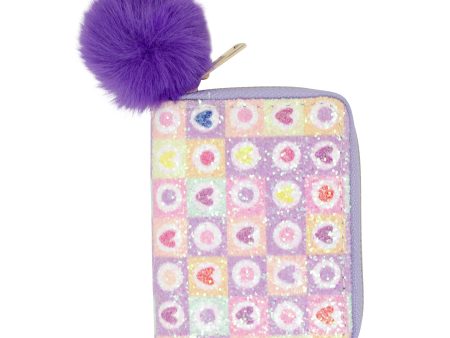 Glitter Hearts Wallet Online Hot Sale