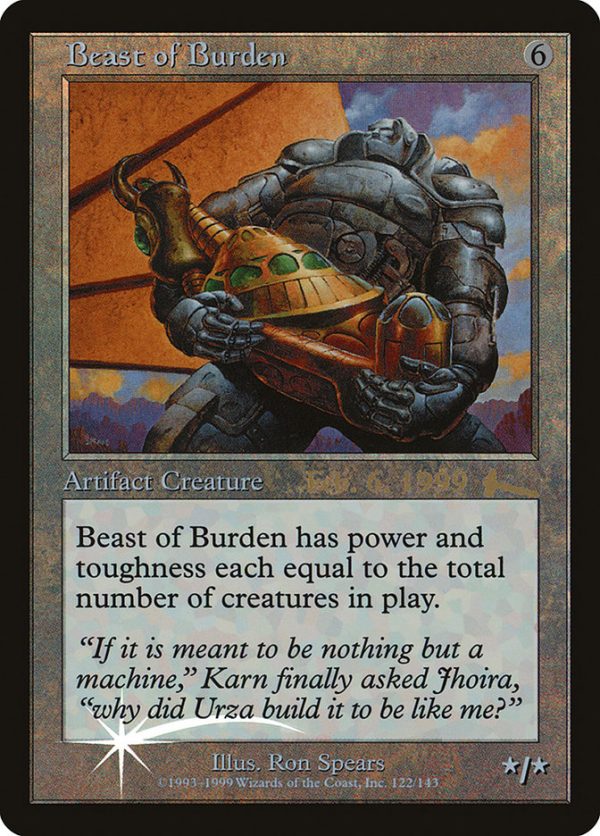 Beast of Burden [Urza s Legacy Promos] For Cheap