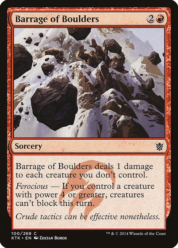 Barrage of Boulders [Khans of Tarkir] Hot on Sale